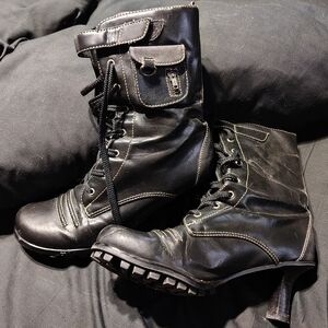 Hogan Black Heeled Boots